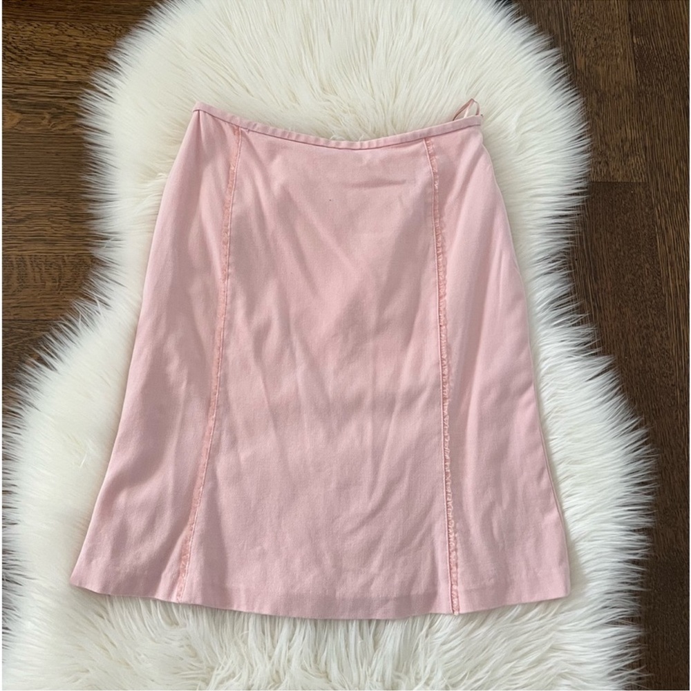 Vintage ESCADA Pink Wool Straight Pencil Skirt Women’s Size 26 Made in Slovania